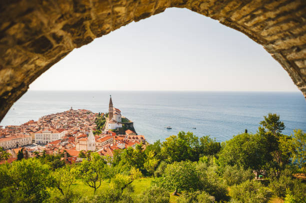 View of the old town Piran